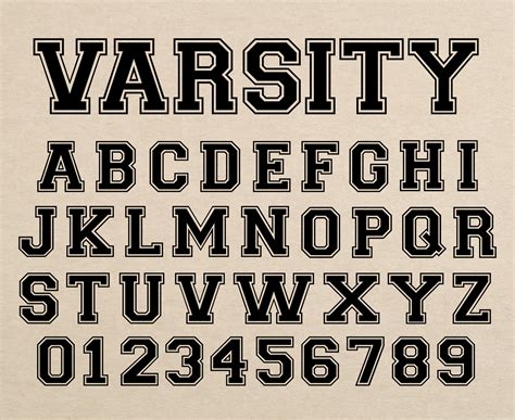 free varsity font for cricut.